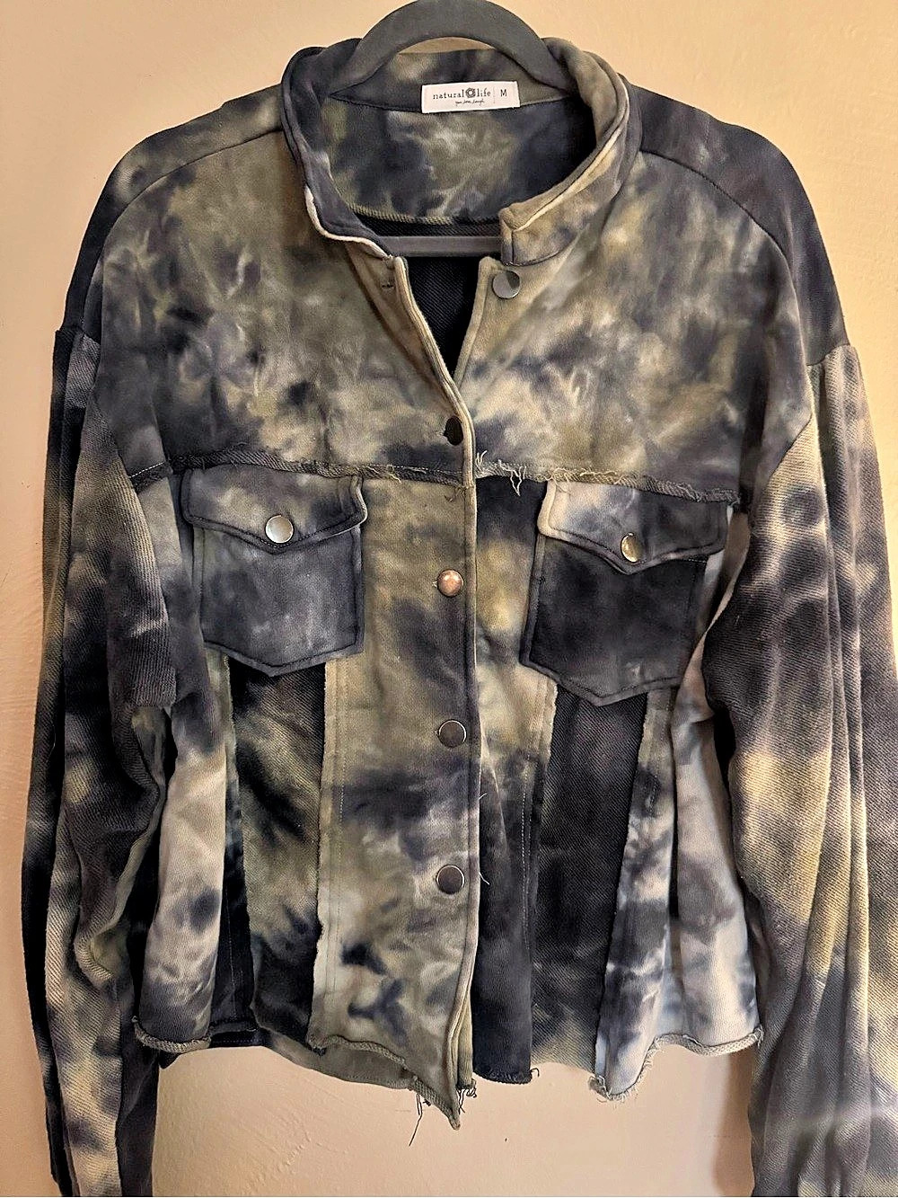 Natural Life Tie-Dye Utility Jacket Size Medium